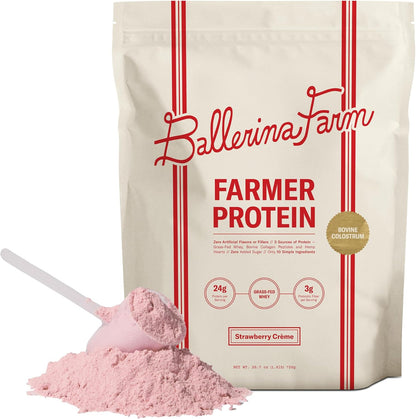 Grass Fed Whey Protein Powder, Vanilla Bean, 24g Protein with Collagen Peptides, Bovine Colostrum, Hemp Hearts & Prebiotic Fiber, No Added Sugar or Artificial Ingredients, 20 Servings